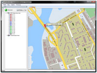 Использование программы мониторинга. Отображение транспортных средств на карте